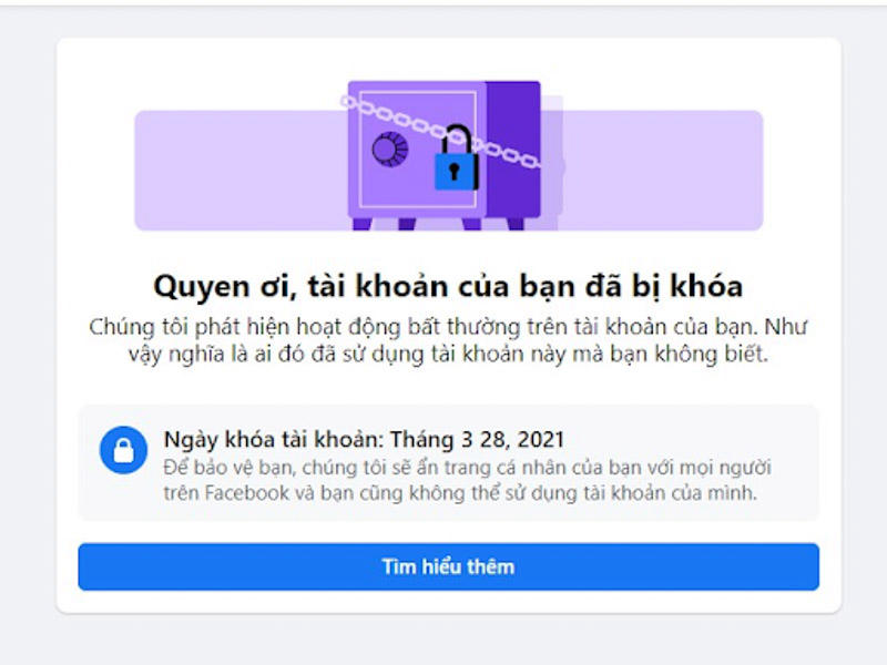 Đăng nhập bất thường hoặc bị nghi ngờ hack