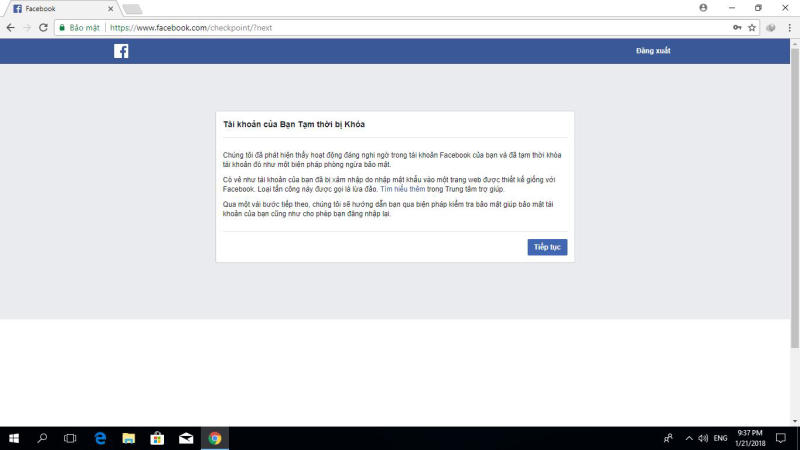 Tạm khoá tài khoản Fb là gì?