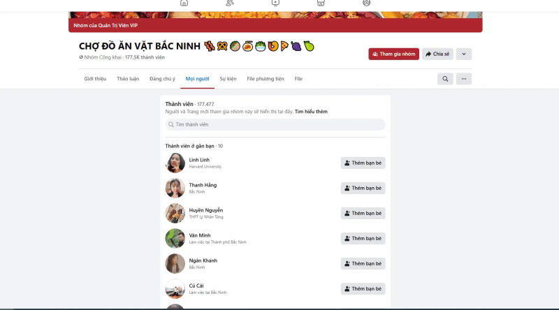 Tận dụng thuật toán gợi ý nhóm của Facebook